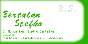 bertalan stefko business card